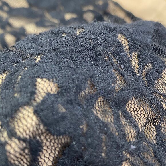 Vtg Y2K BWear Lace Tulle Mini Dress | 1 | Black | Whimsigoth Fairy Valley Girl - Picture 8 of 12